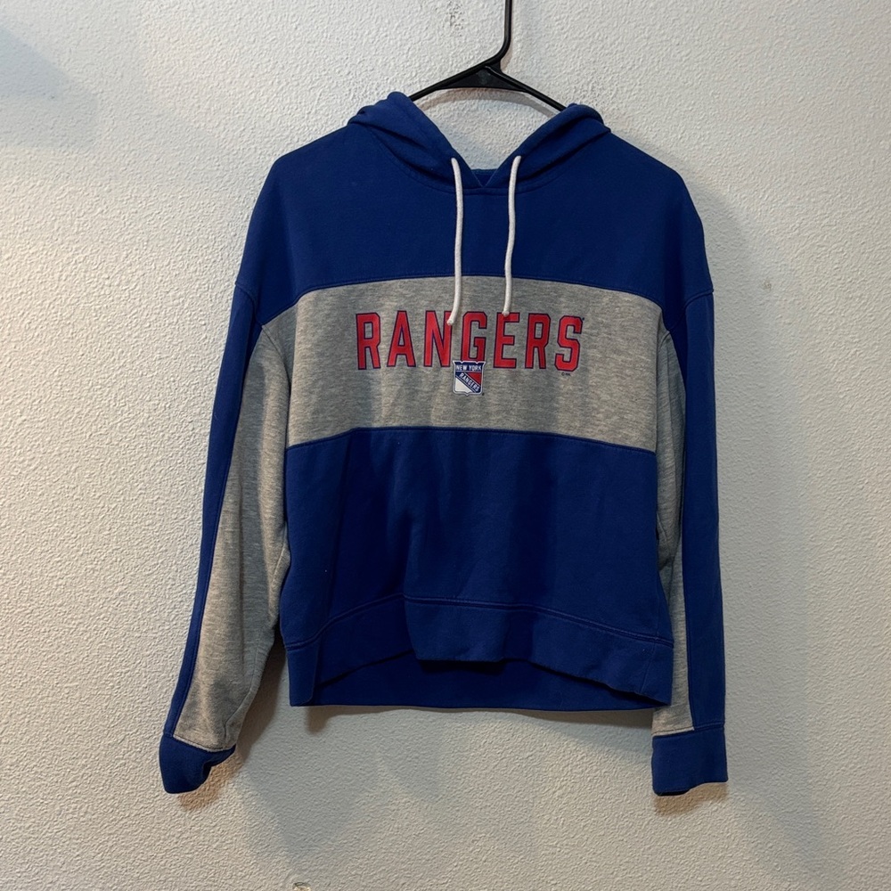 Fanatics Blue and Gray Rangers Sweater